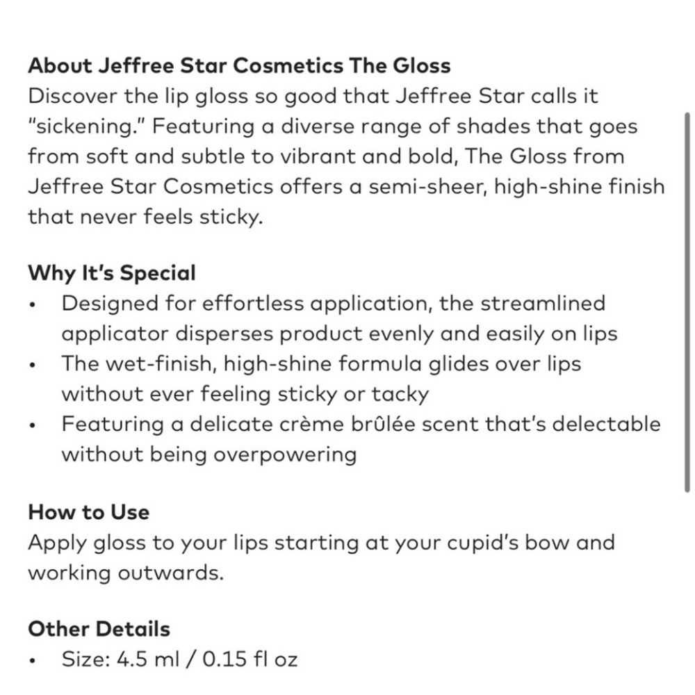 NIB JEFFREE STAR Cosmetics The Gloss in Sequin Glass - Picture 6 of 14